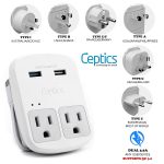 EU to UK Adapter Schuko Euro Socket 2 Pin to 13 Amp 3 Pin Plug Type C to  Type G | International Universal European Europe Travel Adaptor Adopter |  for