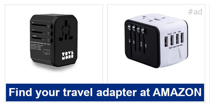 Travel Adapter, Universal Plug Adapter for Worldwide Algeria